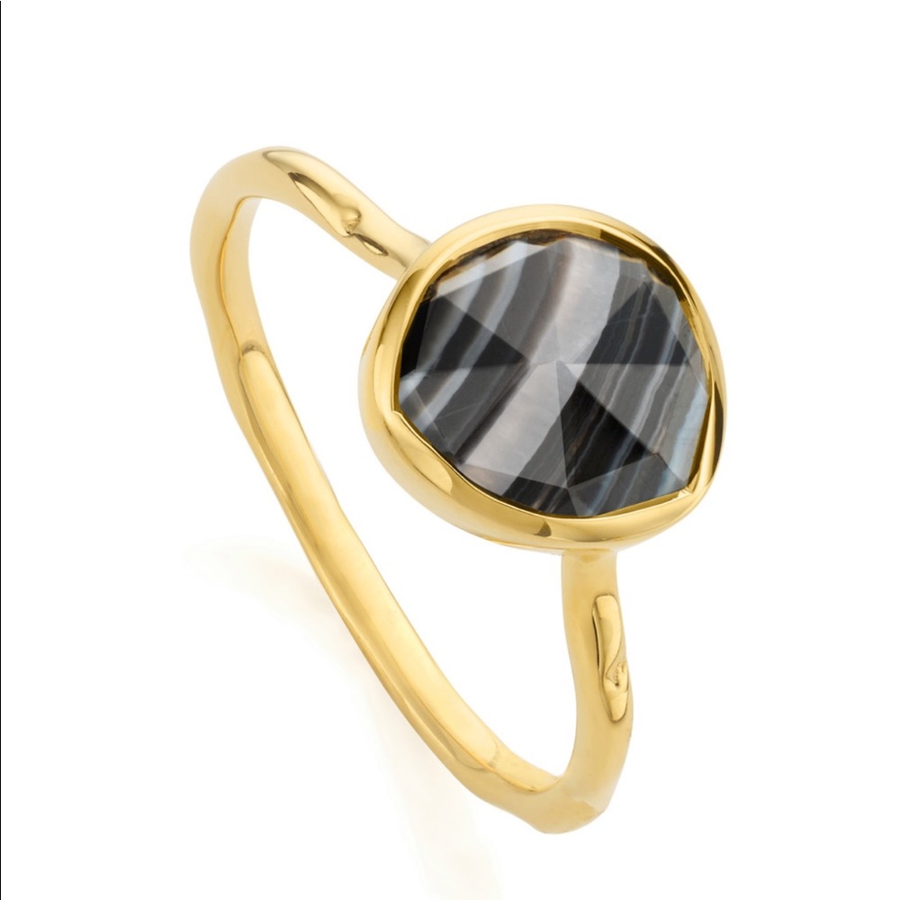 Monica Vinader Gold vermeil siren stackring